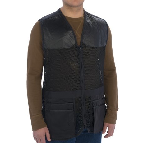 Bob Allen Full Mesh Dual Leather Pad Shooting Vest (For Men)