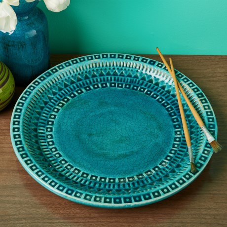 Tozai Home Turkos Decorative Platter - 16”, Ceramic