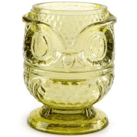 Two's Company Two’s Company Owl Tea Light Candle Holder - Glass