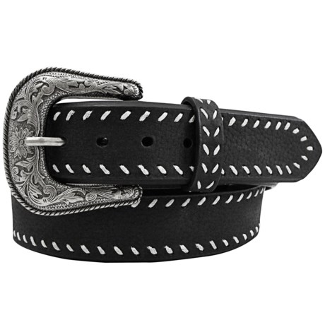 Roper Beveled Edge Leather Belt (For Men)