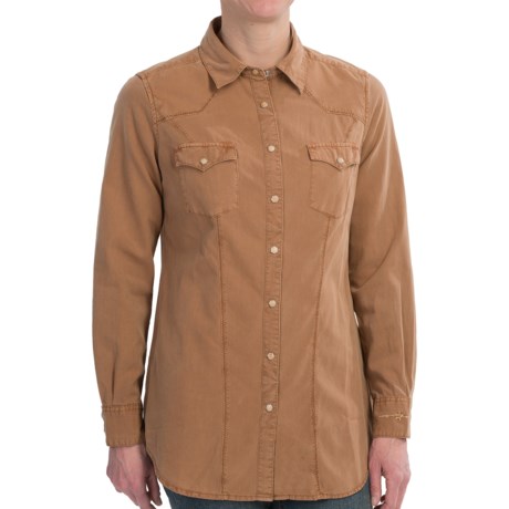 Ryan Michael Victoria Shirt - Cotton-Silk, Snap Front, Long Sleeve (For Women)