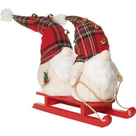 Sleigh Hill Trading Co. Gnomes on Sled Decoration - 15x23”