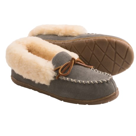 Old Friend Footwear Fina Moc Slippers - Sheepskin Lining (For Women)