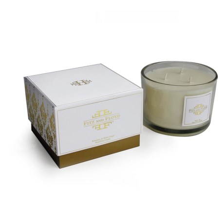 Fitz & Floyd Damask Scented 3-Wick Jar Candle