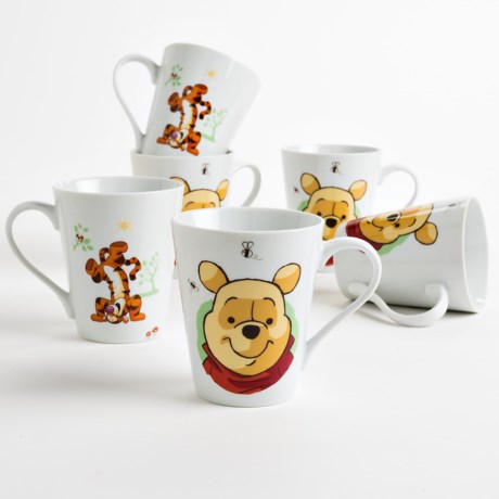 Disney Character Coffee/Tea Mugs - Porcelain, Set of 6