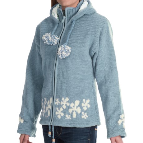 Laundromat Wild Flower Sweater Jacket - Wool, Fully Lined (For Women)