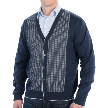 Bullock & Jones Portofino Pattern Front Cardigan Sweater (For Men)