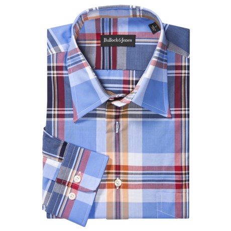 Bullock & Jones Windowpane Plaid Sport Shirt - Point Collar, Long Sleeve (For Men)