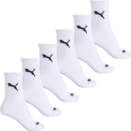 Puma Half Cushion Terry Sportstyle Training Socks - 6-Pack, Crew (For Women)