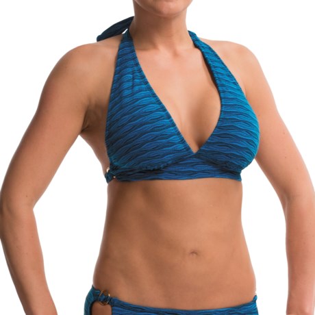 Aqua Soleil O-Ring Halter Bikini Top (For Women)