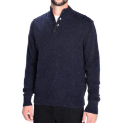 Toscano Flecked Mock Neck Sweater - Lambswool Blend (For Men)