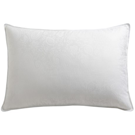 Down Inc. Paisley Jacquard Premium White Duck Down Pillow - Queen, Soft Support