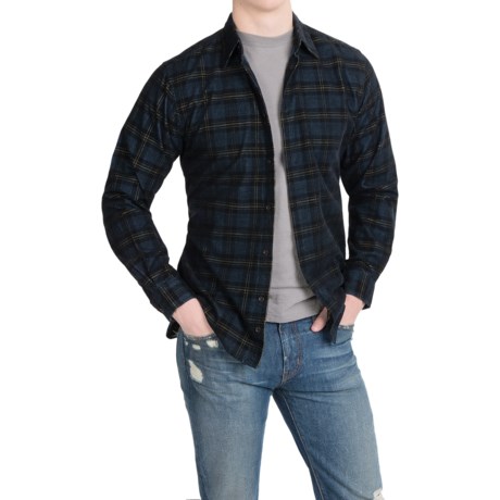 Specially made Printed Corduroy Shirt - Long Sleeve (For Men)