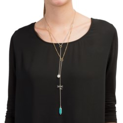 Lucky Brand Dragonfly Necklace (For Women)