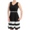 Chetta B Stretch Pique Fit & Flare Dress - Sleeveless (For Women)