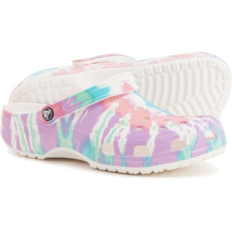Crocs Classic Tie-Dye Graphic Clogs (For Men and Women)