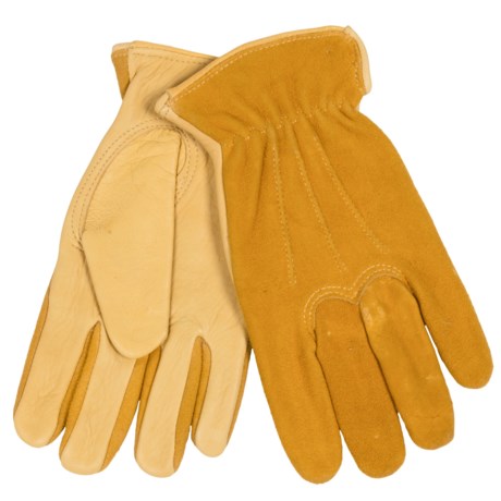 North American Trading Sueded Back Elkskin Gloves (For Men)