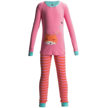 Petit Lem Foxes Pajamas - Long Sleeve (For Toddler Girls)