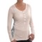 Andrea Jovine AJ  Lace Panel Henley Shirt - Boat Neck, Long Sleeve (For Women)