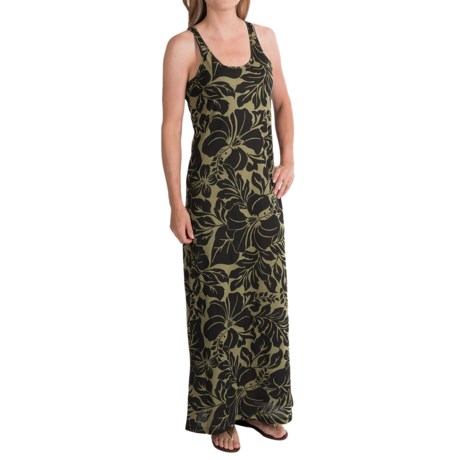 Andrea Jovine AJ  Tropical Floral Maxi Dress - Cotton, Sleeveless (For Women)