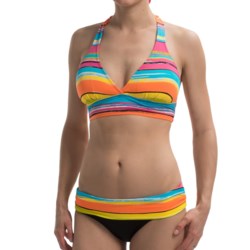 Anne Cole Painterly Striped Bikini - Halter (For Women)