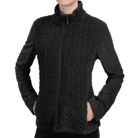 Weatherproof Ruched Fleece Jacket (For Women)