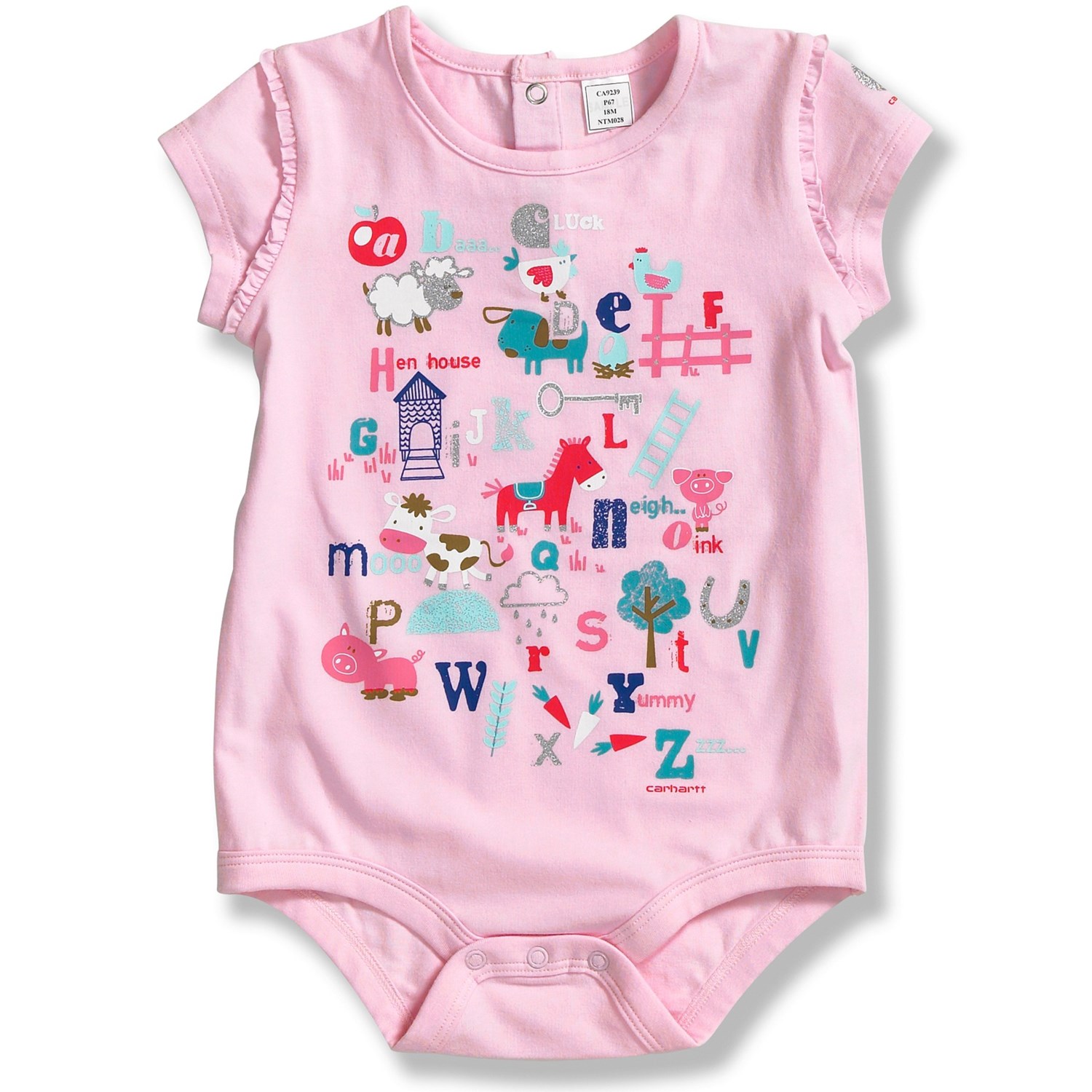 Carhartt Tiny Ruffle Printed Baby Bodysuit – Cotton, Short Sleeve (For ...
