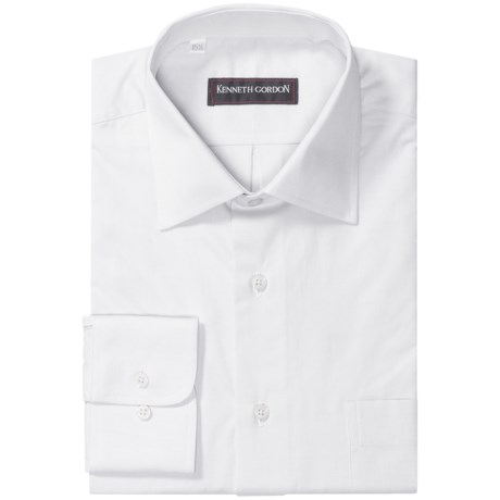 Kenneth Gordon Fancy Solid Dress Shirt - Spread Collar, Long Sleeve (For Men)