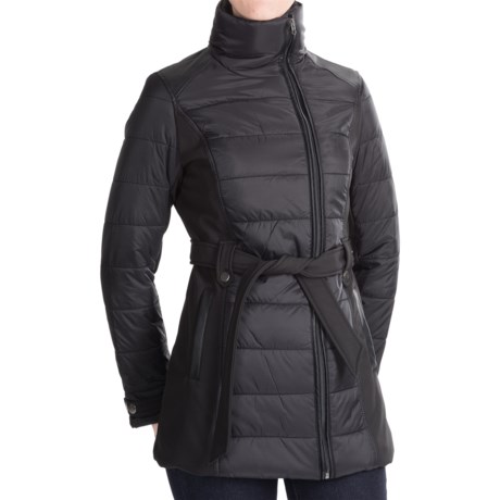 KC Collection s Mixed Media Quilted Puffer Jacket - Insulated (For Women)