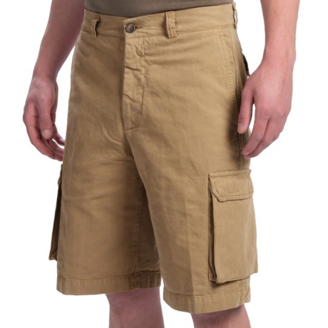 Scott Barber Garment-Dyed Cargo Shorts - Canvas (For Men)