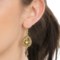 Specially made Floral Bead Medallion Earrings