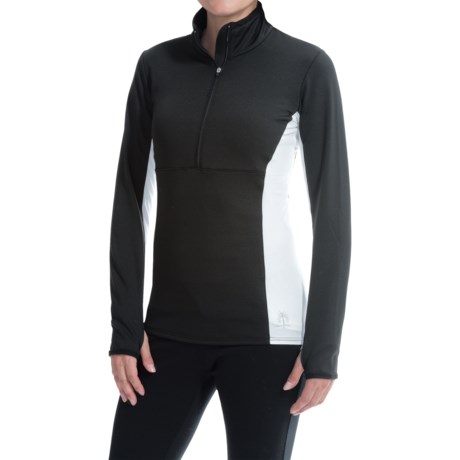 Snow Angel l Chami Slimline Base Layer Top - Zip Neck, Long Sleeve (For Women)
