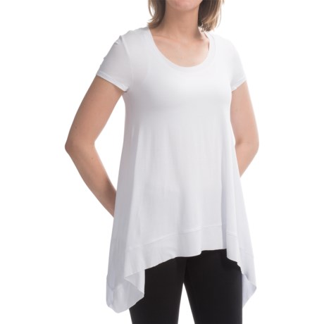 Lysse Drapey Two-Layer Shirt - Stretch Rayon, Short Sleeve (For Women)