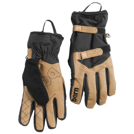 Bern Adult Rawhide Leather Gloves - Waterproof, Insulated (For Men)