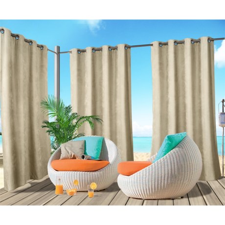 Outdoor Decor Seaside Indoor/Outdoor Curtain - 50x84”, Grommet Top