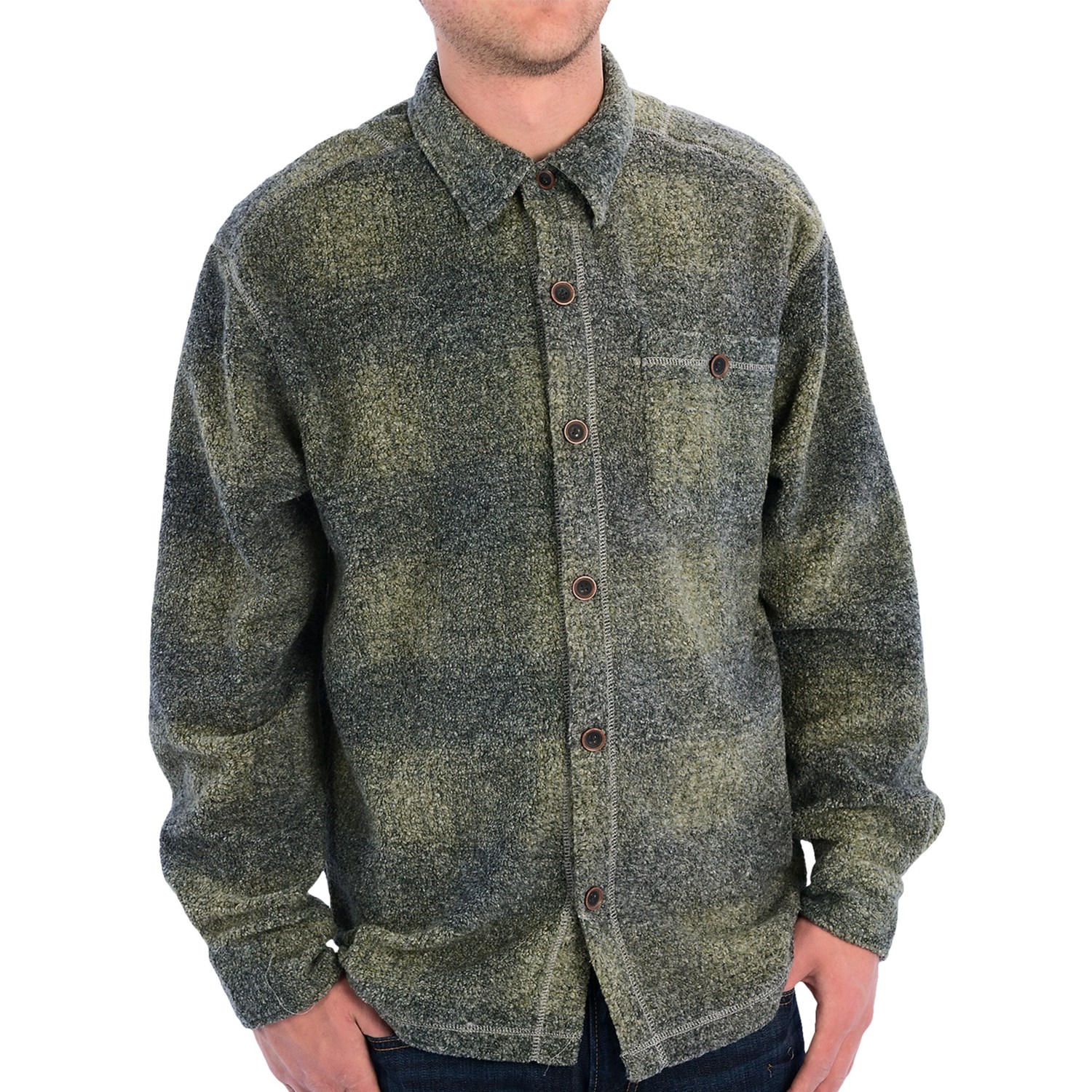 True Grit Melange Blanket Plaid Big Shirt (For Men) 9292H 58