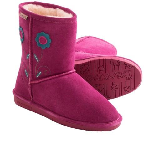 Bearpaw Buttercup Boots - Suede, Sheepskin (For Kid and Youth Girls)