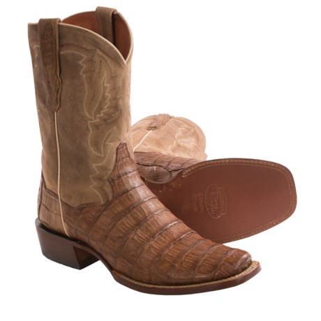 Dan Post Caiman Belly Cowboy Boots - Square Toe, 11” (For Men)