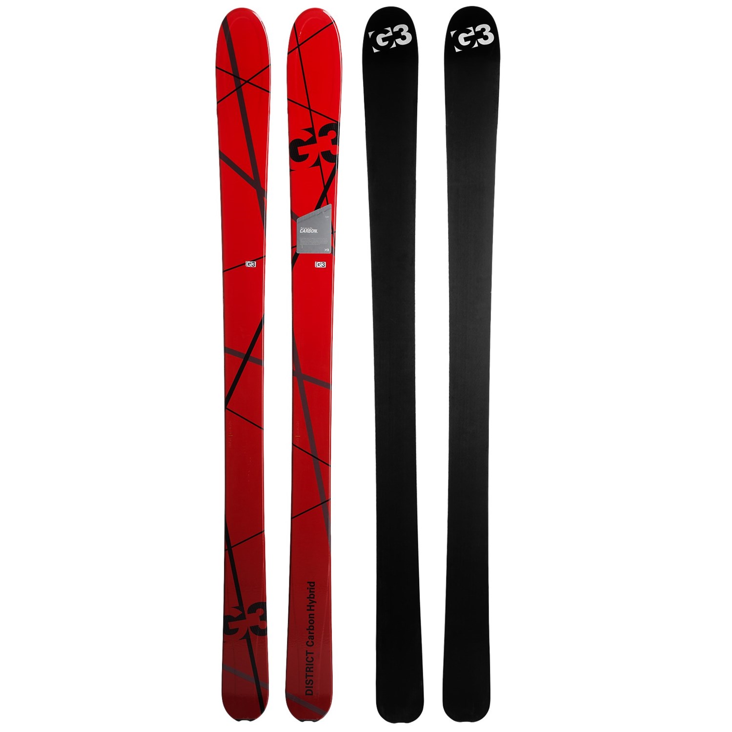 G3 District Carbon Hybrid 100 Alpine Skis 9331F 56