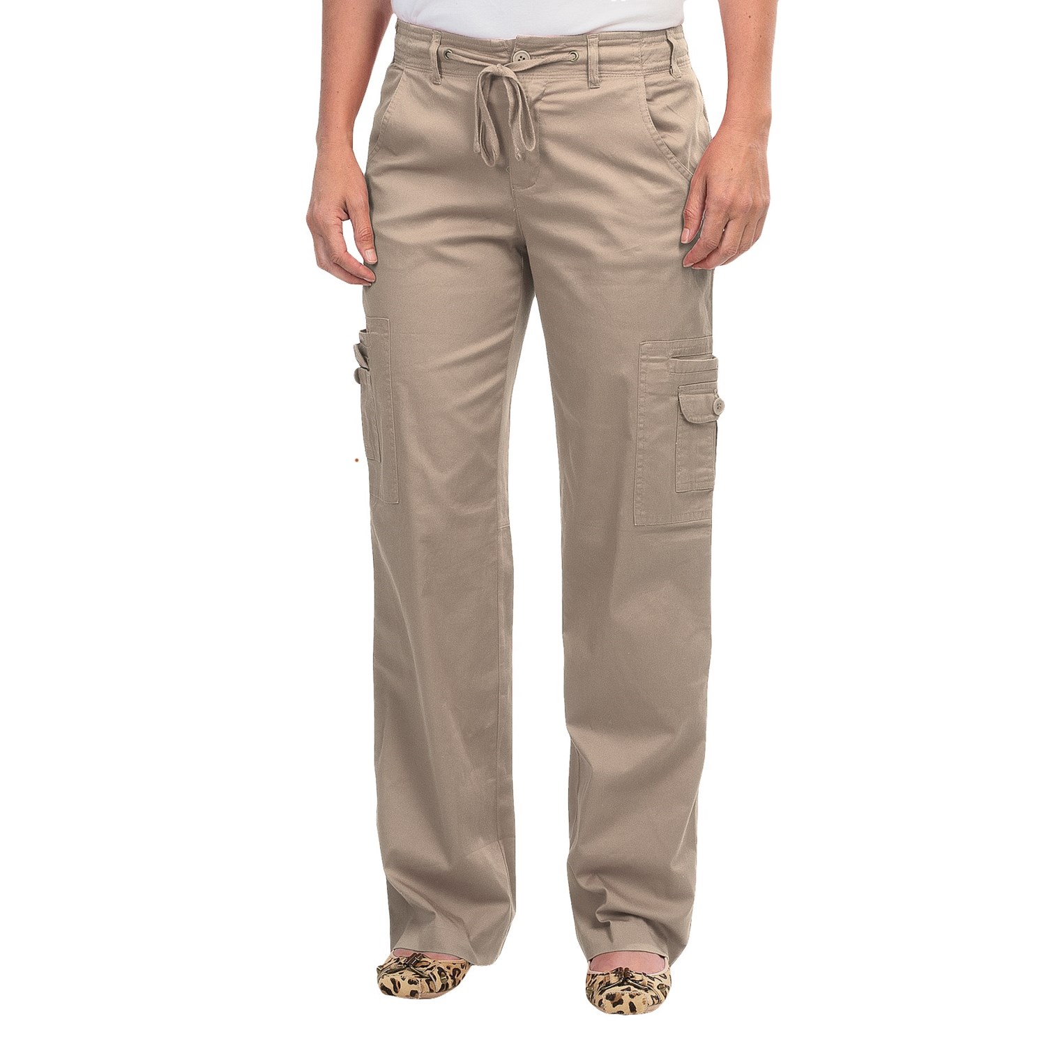 Stretch Cotton Poplin Cargo Pants (For Women) 9334R - Save 78%