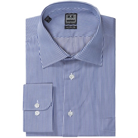Ike Behar Black Label Tonal Check Dress Shirt - Spread Collar, Long Sleeve (For Men)