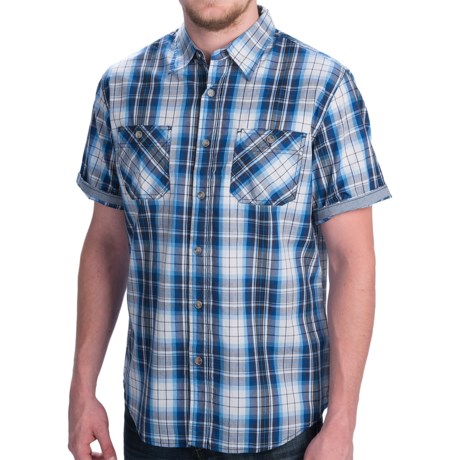 Weatherproof Poplin Plaid Shirt - Short Sleeve (For Men)