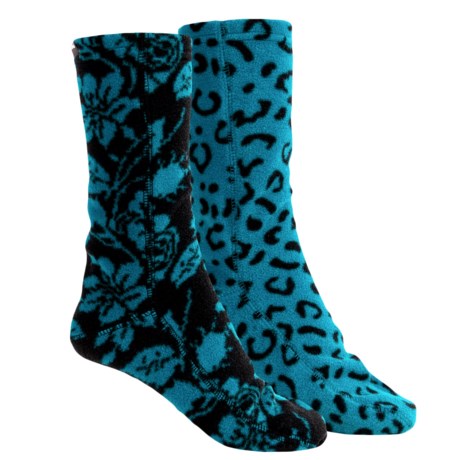 Muk Luks Pattern Fleece Socks - 2-Pack (For Women)
