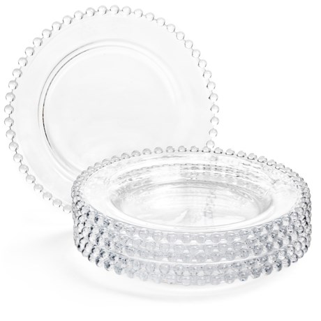 America Retold Pearl Glass Dessert Plates -  Set of 6