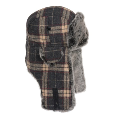 Weatherproof Plaid Aviator Hat - Insulated, Ear Flaps (For Men and Women)