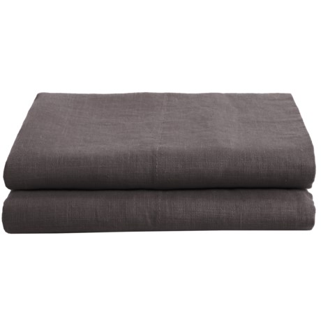 Melange Home Linen Plain Hem Pillowcases - King, Pair