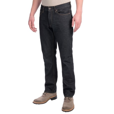 Plugg Jeans Plugg Slim Straight Fit Jeans with Flap Back Pockets - Low Rise, Tapered Leg (For Men)