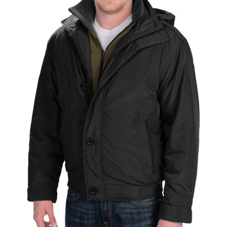 Weatherproof Hooded Bomber Jacket - Insulated (For Men)
