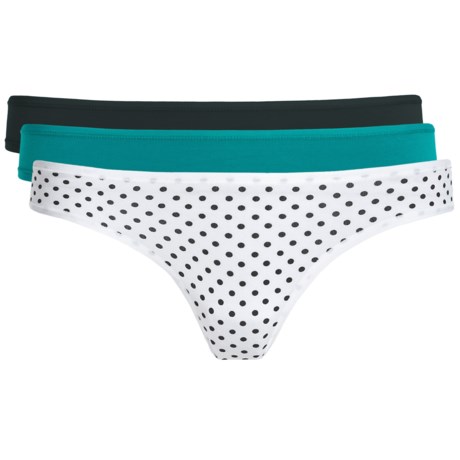 St Eve St. Eve Invisibles Stretch Cotton Panties - Thong, 3-Pack (For Women)