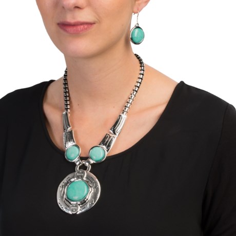 Cara Accessories Statement Necklace and Earring Set